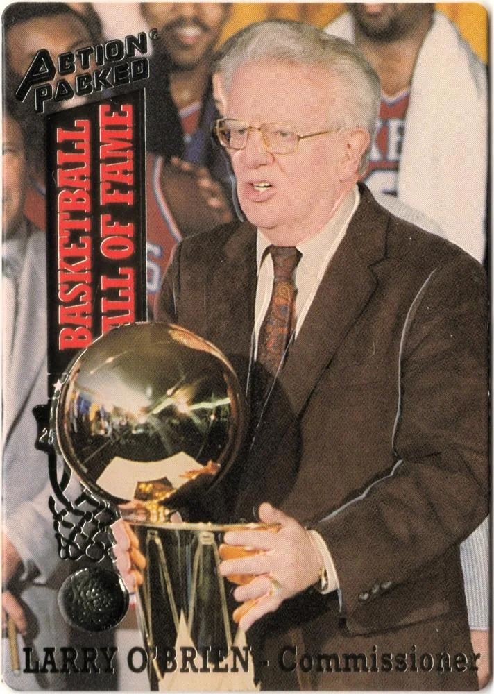 1993 Action Packed Hall of Fame Larry O'Brien COMR #73 card image
