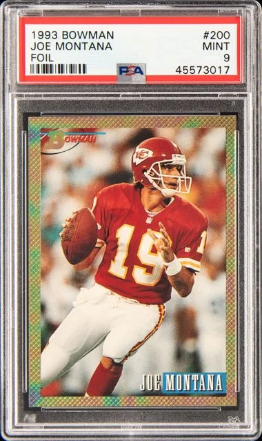 1993 Bowman Joe Montana Foil #200 card image