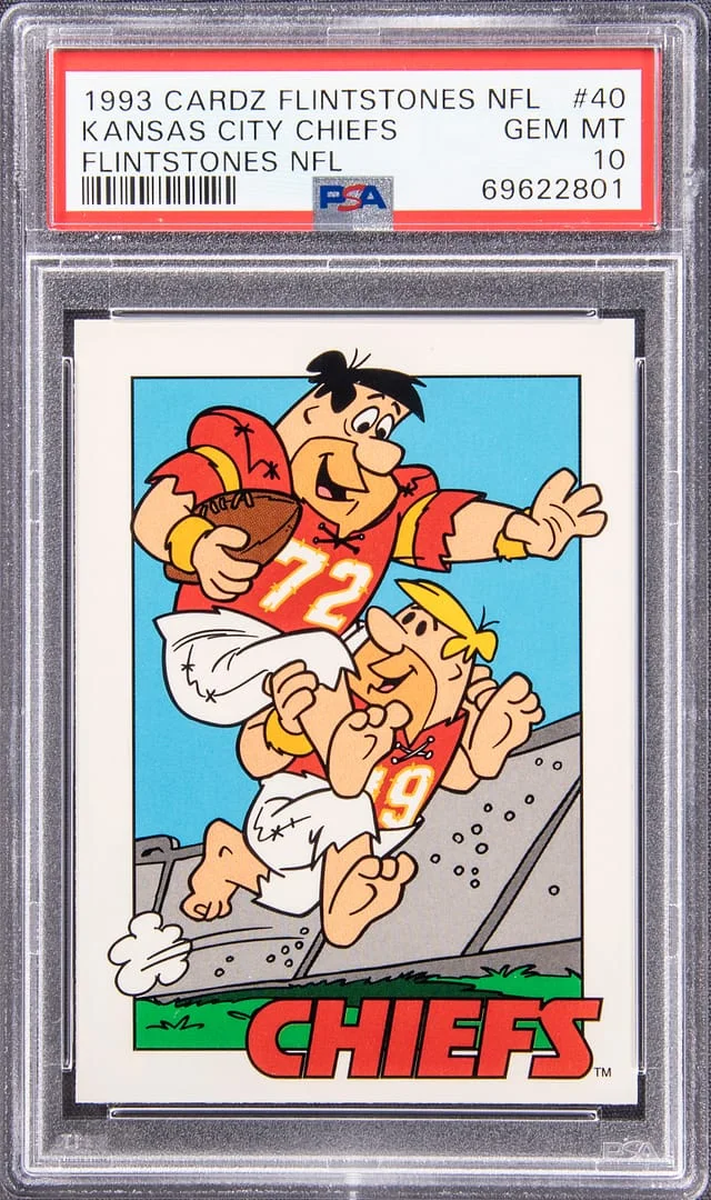 1993 Cardz Flintstones NFL Kansas City Chiefs #40 card image