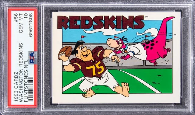 1993 Cardz Flintstones NFL Washington Redskins #83 card image