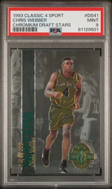 1993 Classic 4 Sport Chromium Draft Stars Chromium Draft Stars Chris Webber #Ds41 card image