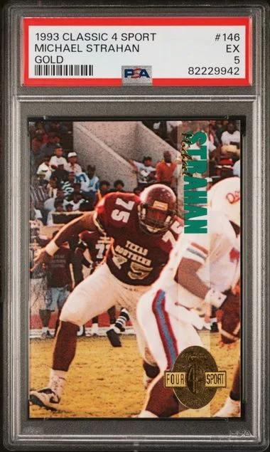 1993 Classic 4 Sport Gold Michael Strahan #146 card image