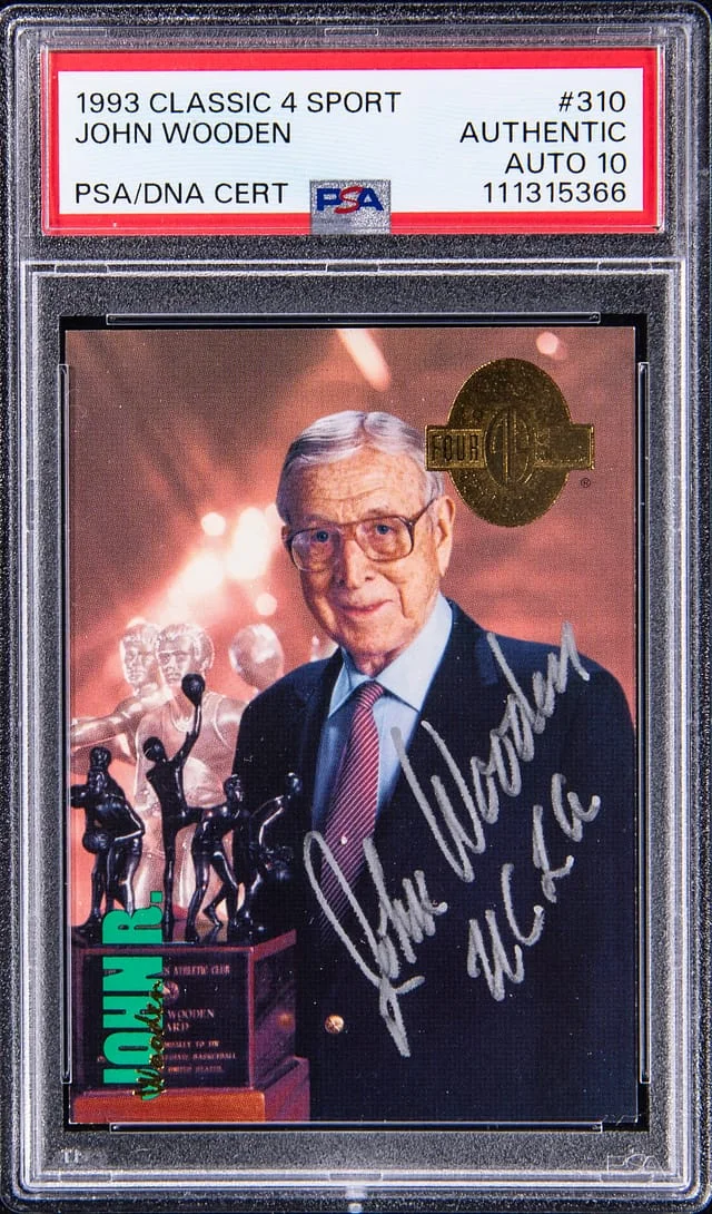 1993 Classic 4 Sport John Wooden #310 card image
