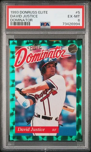 1993 Donruss Elite David Justice Dominator #5 card image