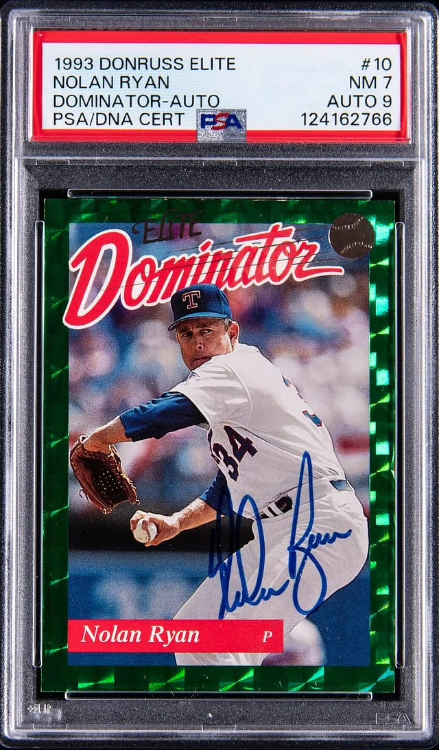 1993 Donruss Elite Nolan Ryan Dominator Autograph #10 card image