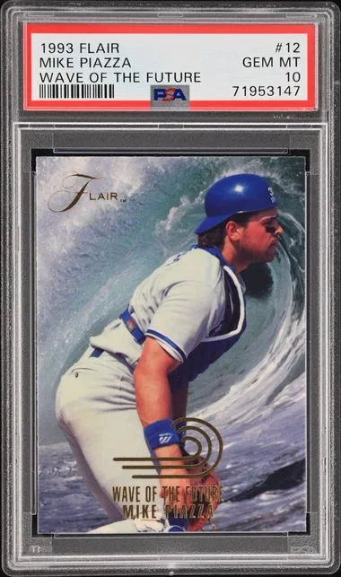 1993 Fleer Flair Showcase Mike Piazza Wave Of The Future #12 card image