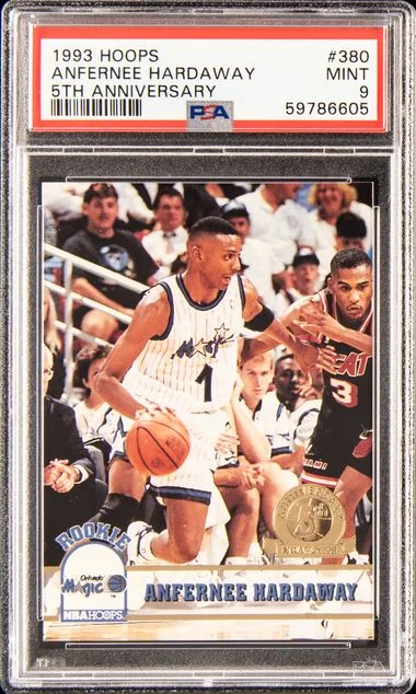 1993 Hoops Anfernee Hardaway 5th Anniversary #380 card image