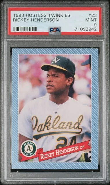 1993 Hostess Twinkies Rickey Henderson #23 card image