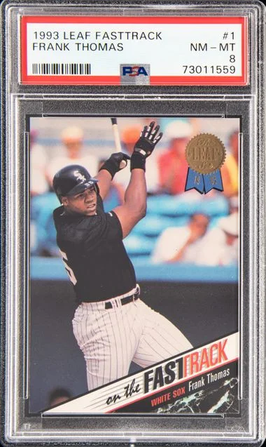 1993 Leaf Frank Thomas Fasttrack #1 card image
