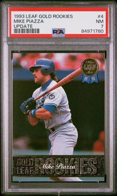 1993 Leaf Mike Piazza Gold Rookies Update #4 card image