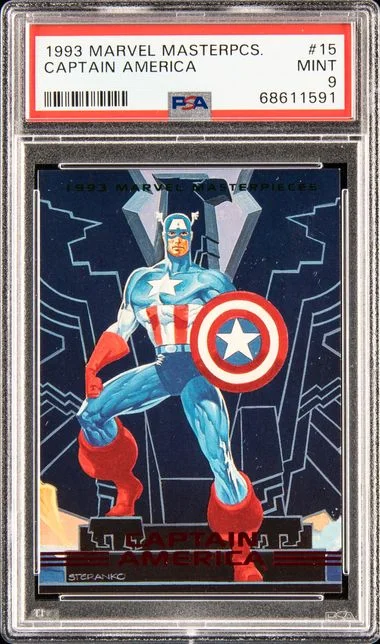 1993 Marvel Masterpieces Captain America #15 card image