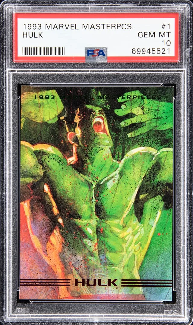 1993 Marvel Masterpieces Hulk #1 card image