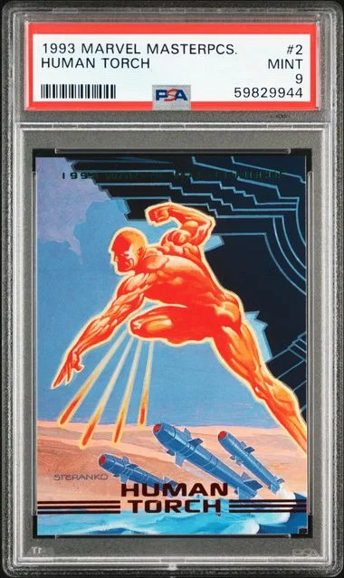 1993 Marvel Masterpieces Human Torch #2 card image