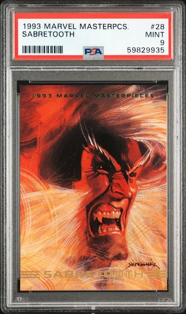 1993 Marvel Masterpieces Sabretooth #28 card image