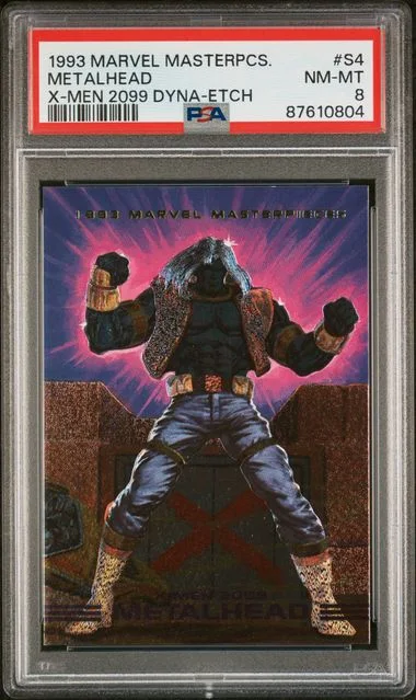 1993 Marvel Masterpieces X-Men 2099 Dyna-Etch Metalhead #S4 card image