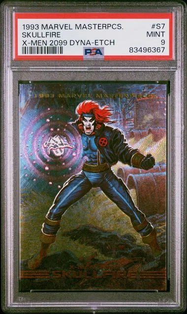 1993 Marvel Masterpieces X-Men 2099 Dyna-Etch Skullfire #S7 card image