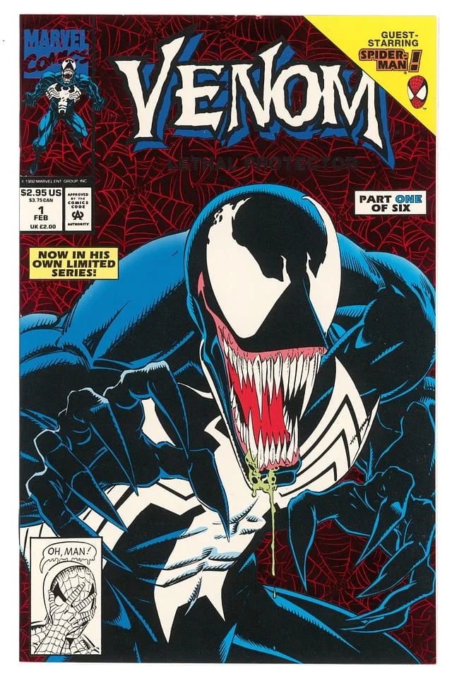 1993 Marvel) - Raw Venom In His Own Title, Red Holo-Grafx Foil Cover #1st card image
