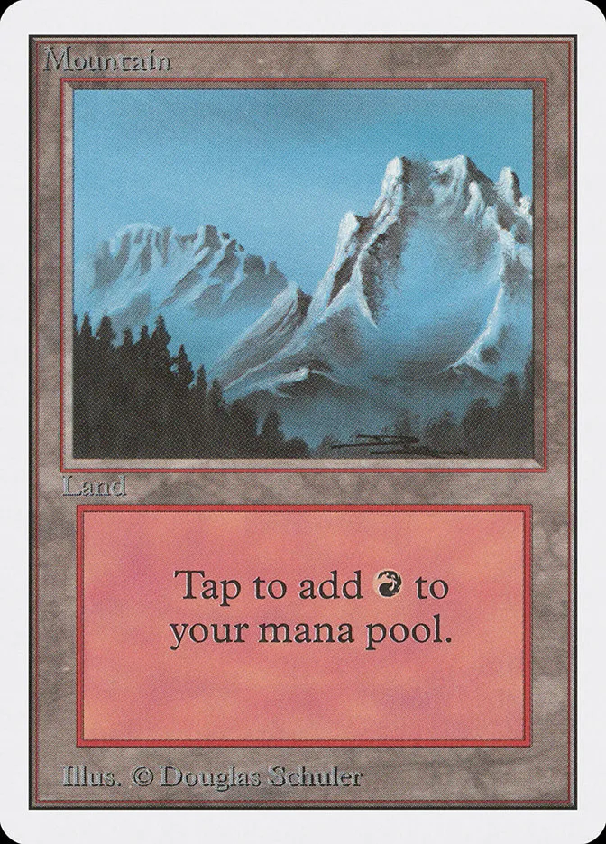 1993 Unlimited Edition Mountain common #298 common card image