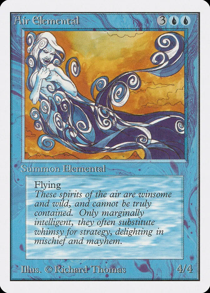 1993 Unlimited Edition Air Elemental #47 uncommon card image