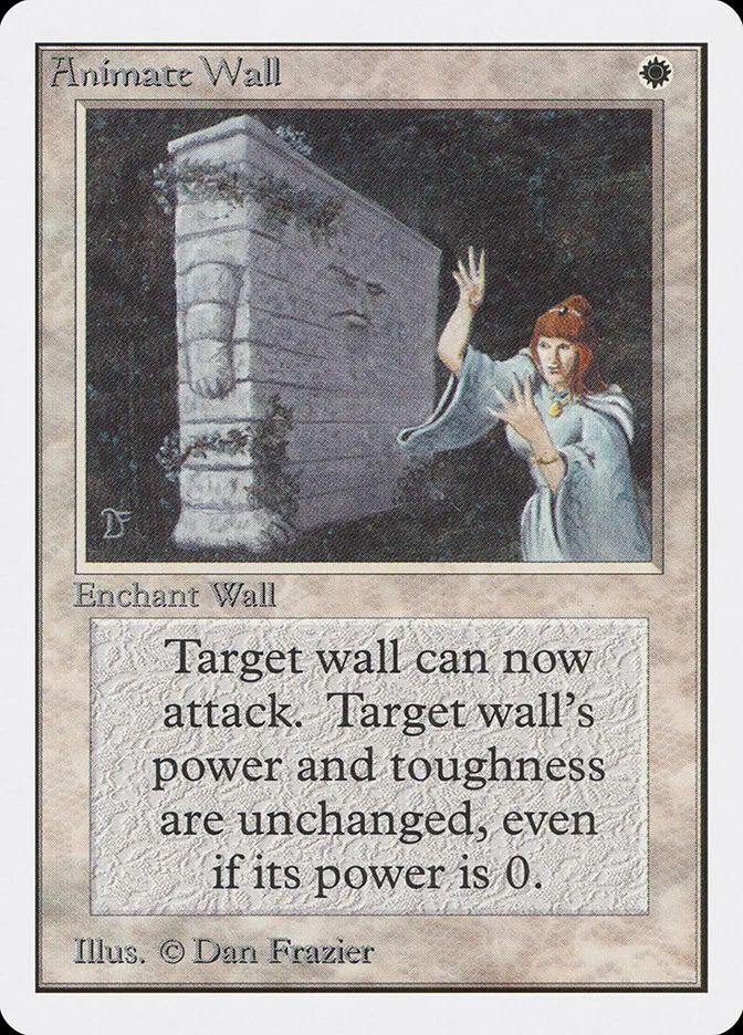 1993 Unlimited Edition Animate Wall rare #1 rare card image