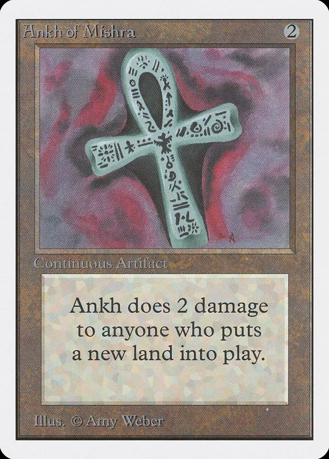 1993 Unlimited Edition Ankh of Mishra #231 rare card image