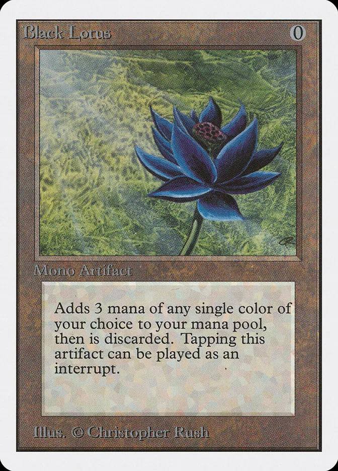 1993 Unlimited Edition Black Lotus rare #233 rare card image