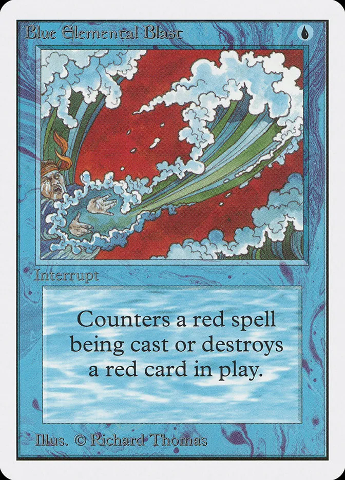 1993 Unlimited Edition Blue Elemental Blast #50 common card image
