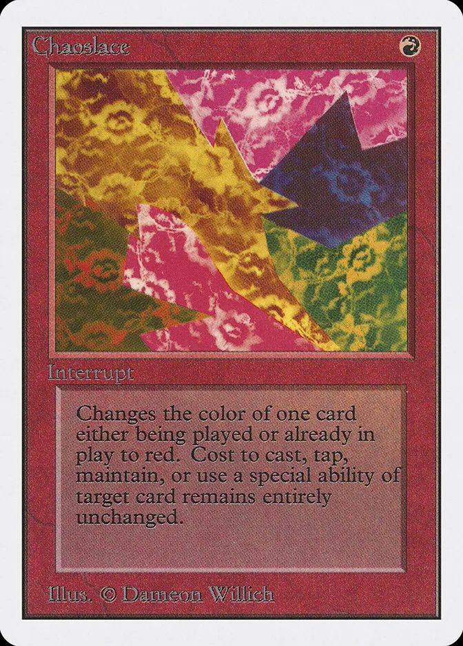 1993 Unlimited Edition Chaoslace rare #140 rare card image