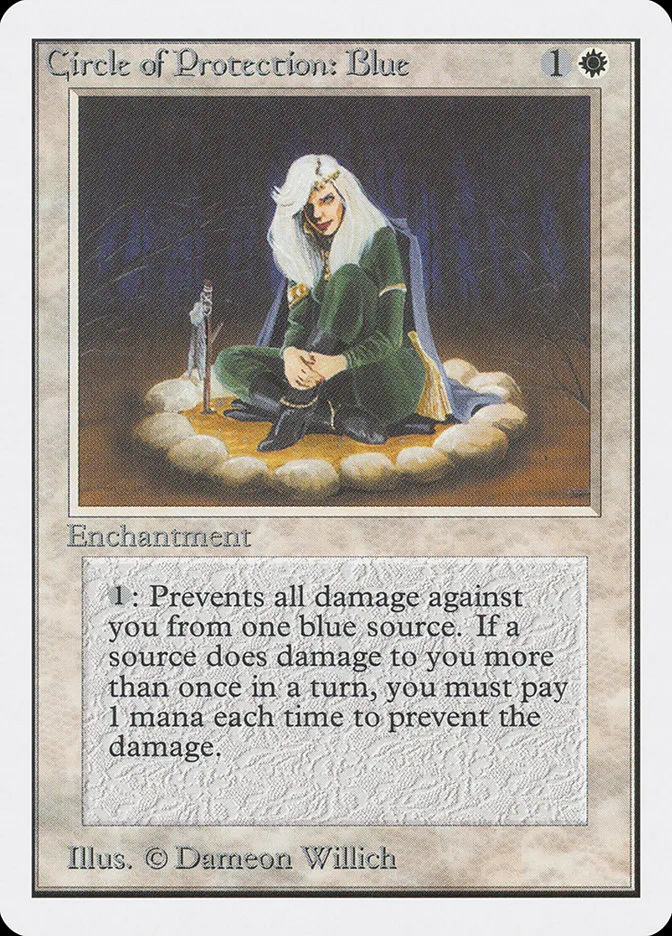 1993 Unlimited Edition Circle of Protection: Blue common #11 common card image