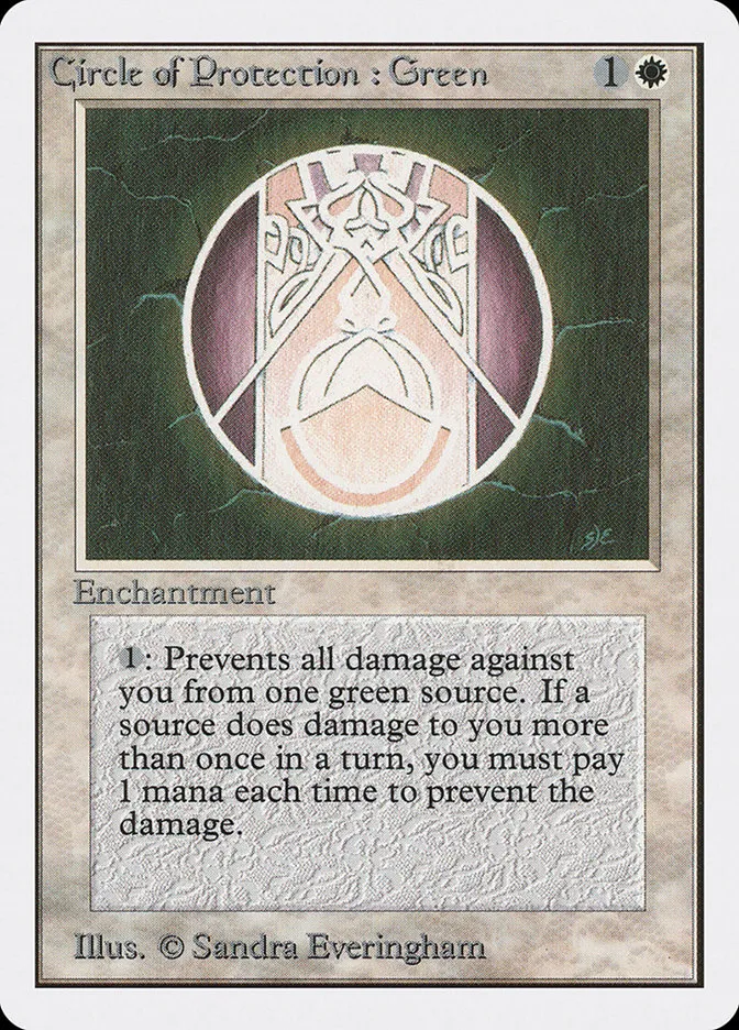 1993 Unlimited Edition Circle of Protection: Green common #12 common card image