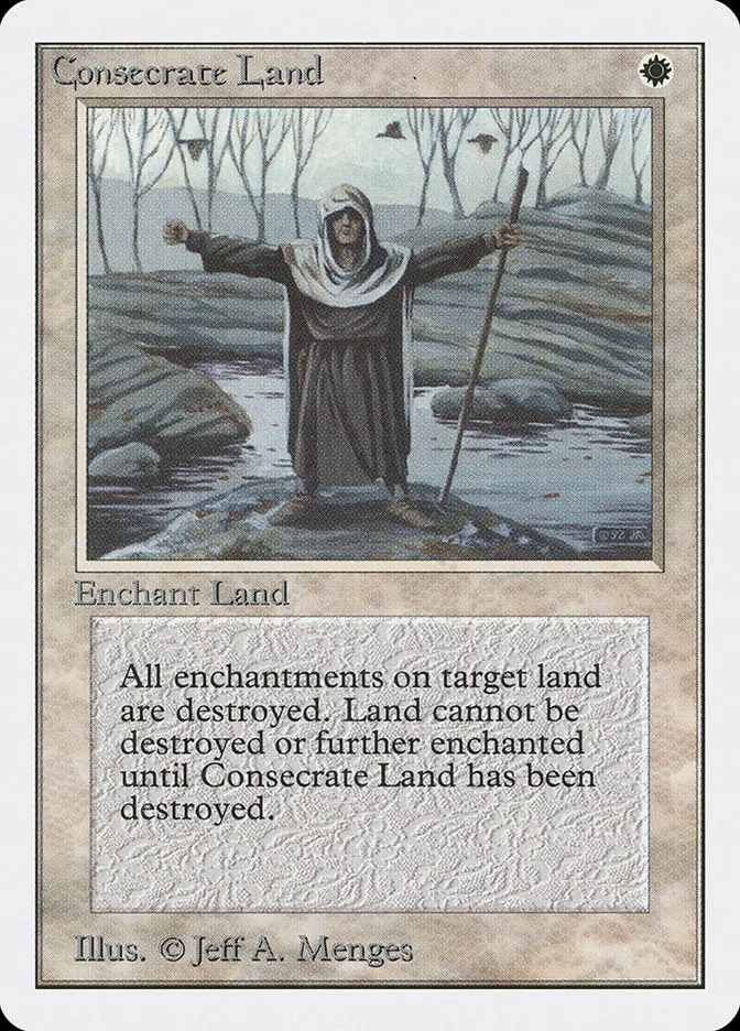 1993 Unlimited Edition Consecrate Land uncommon #15 uncommon card image
