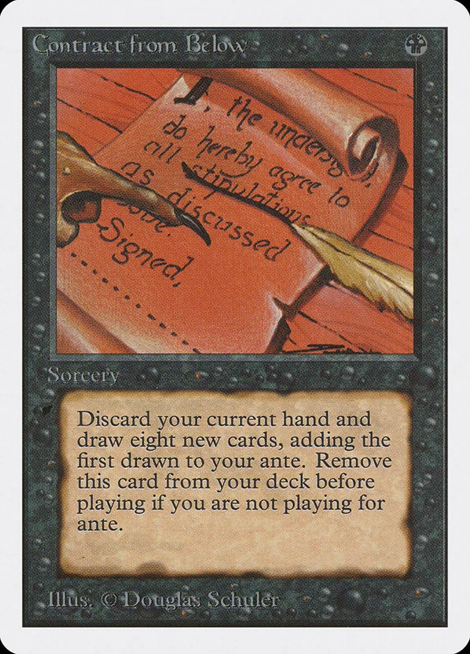 1993 Unlimited Edition Contract from Below #97 rare card image