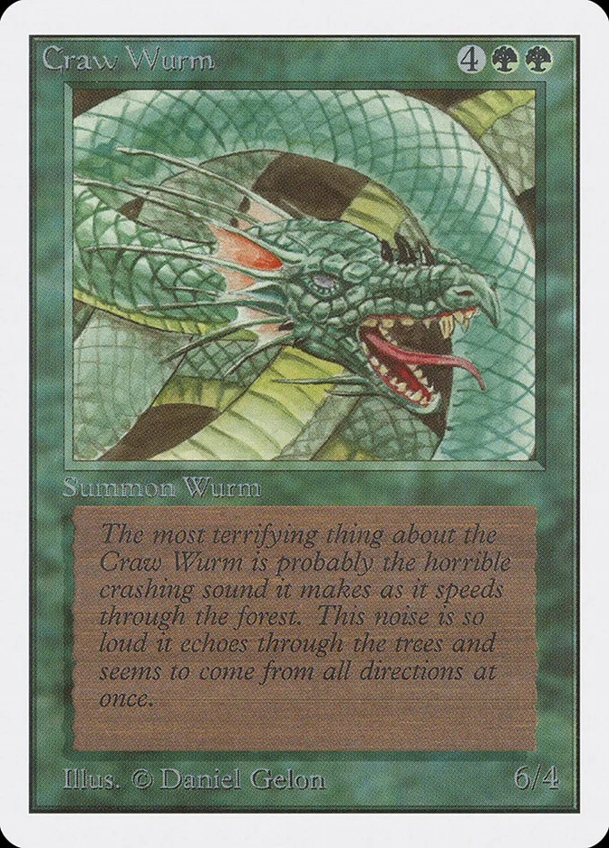 1993 Unlimited Edition Craw Wurm #191 common card image