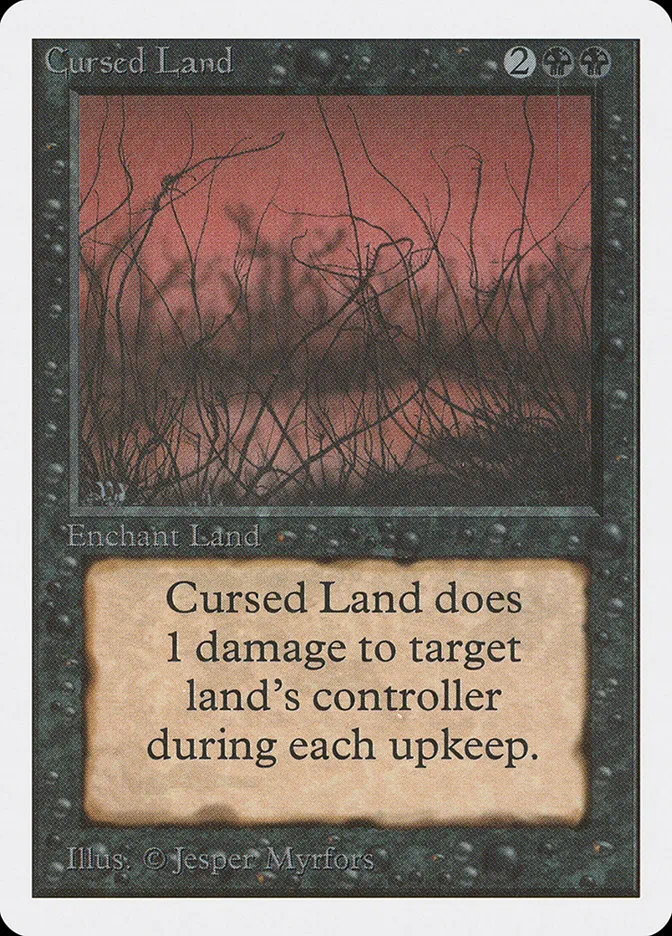 1993 Unlimited Edition Cursed Land uncommon #98 uncommon card image