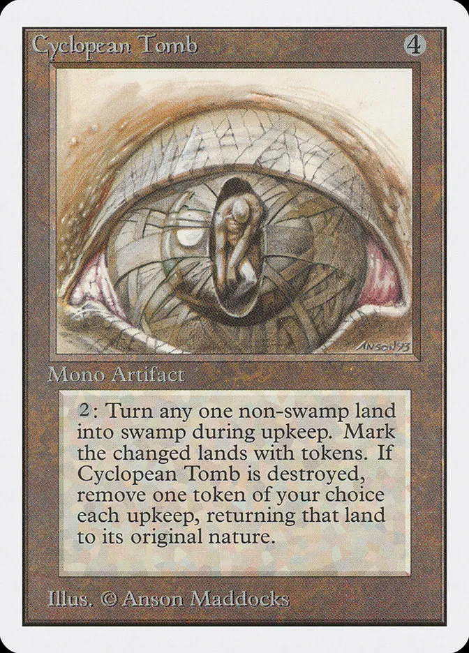 1993 Unlimited Edition Cyclopean Tomb rare #241 rare card image