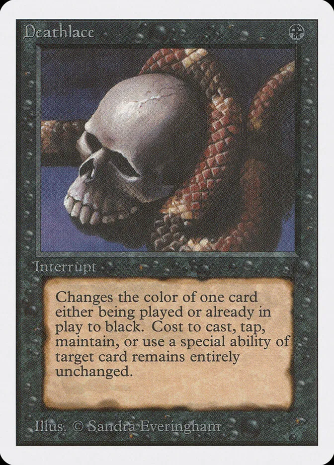 1993 Unlimited Edition Deathlace rare #102 rare card image