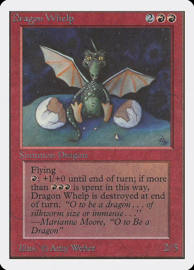 1993 Unlimited Edition Dragon Whelp #142 uncommon card image