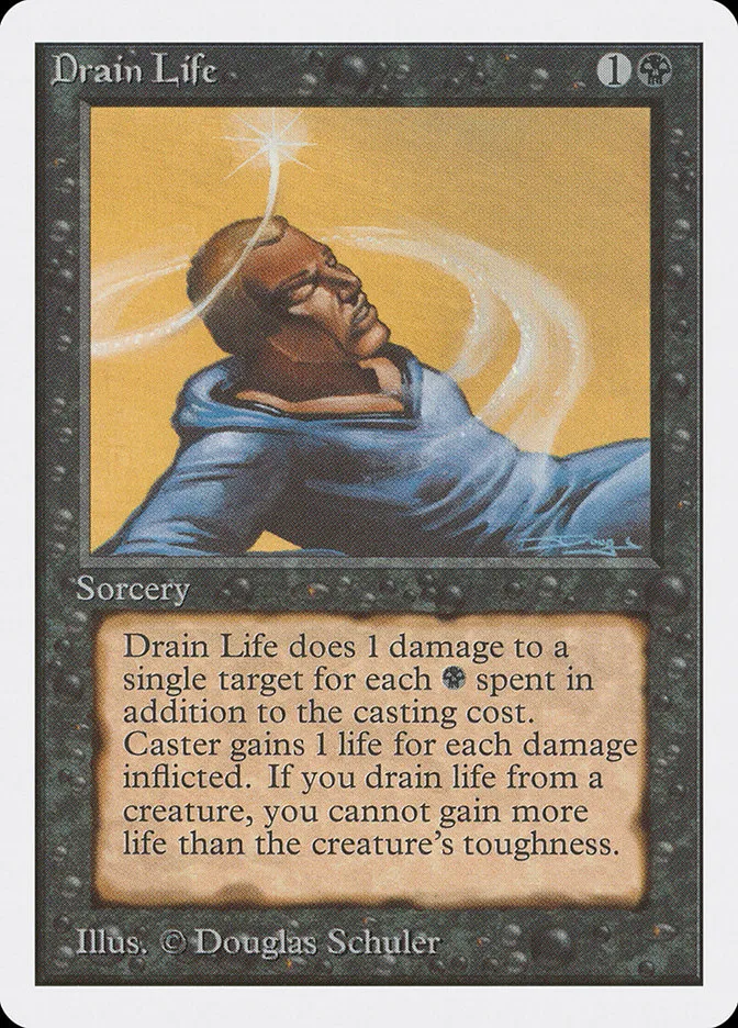 1993 Unlimited Edition Drain Life common #106 common card image