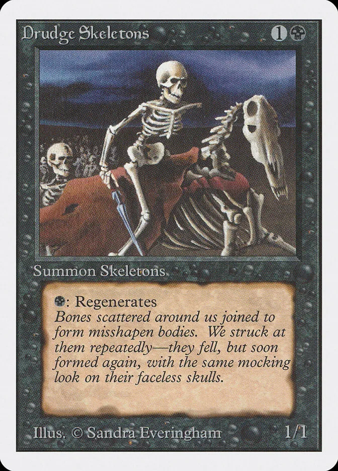 1993 Unlimited Edition Drudge Skeletons common #107 common card image