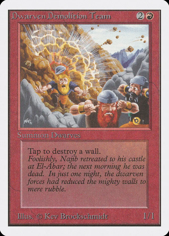 1993 Unlimited Edition Dwarven Demolition Team uncommon #143 uncommon card image