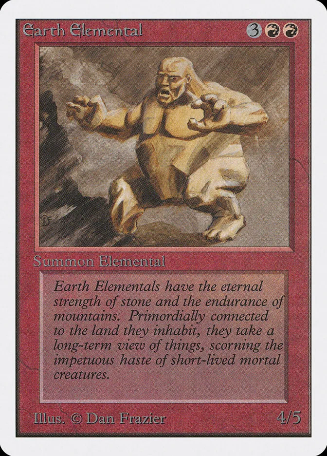 1993 Unlimited Edition Earth Elemental uncommon #145 uncommon card image