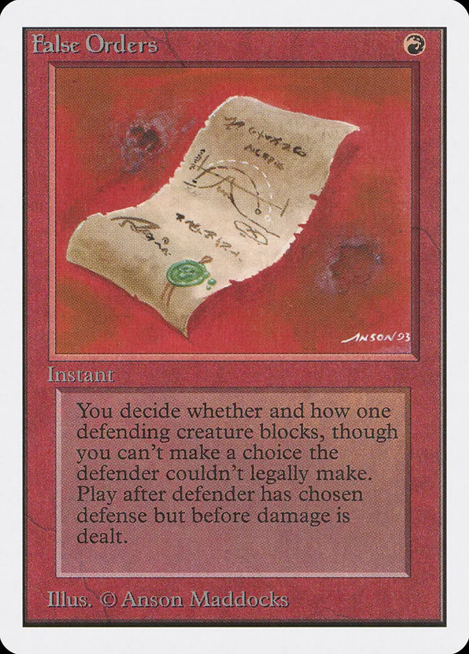 1993 Unlimited Edition False Orders common #148 common card image