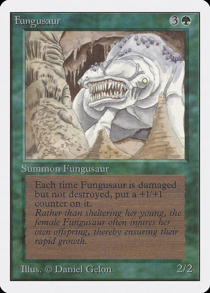 1993 Unlimited Edition Fungusaur rare #196 rare card image