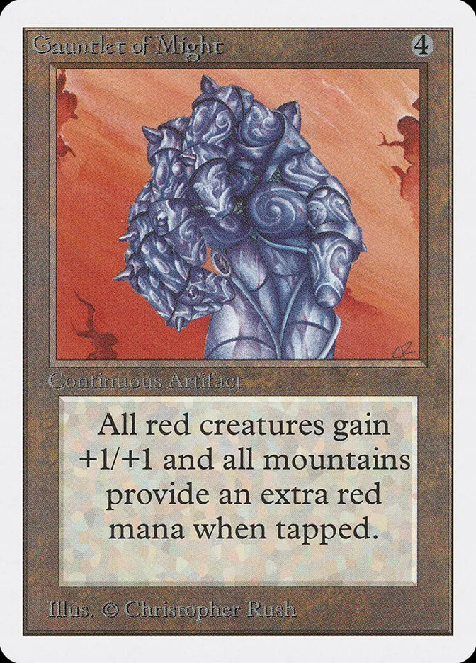 1993 Unlimited Edition Gauntlet of Might rare #245 rare card image
