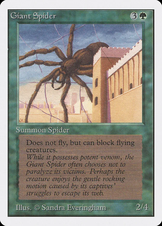 1993 Unlimited Edition Giant Spider common #199 common card image