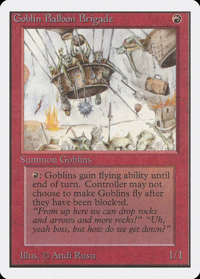 1993 Unlimited Edition Goblin Balloon Brigade uncommon #154 uncommon card image