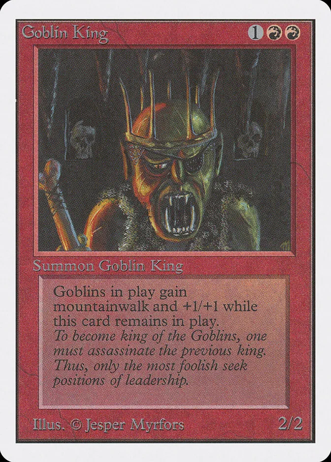 1993 Unlimited Edition Goblin King #155 rare card image