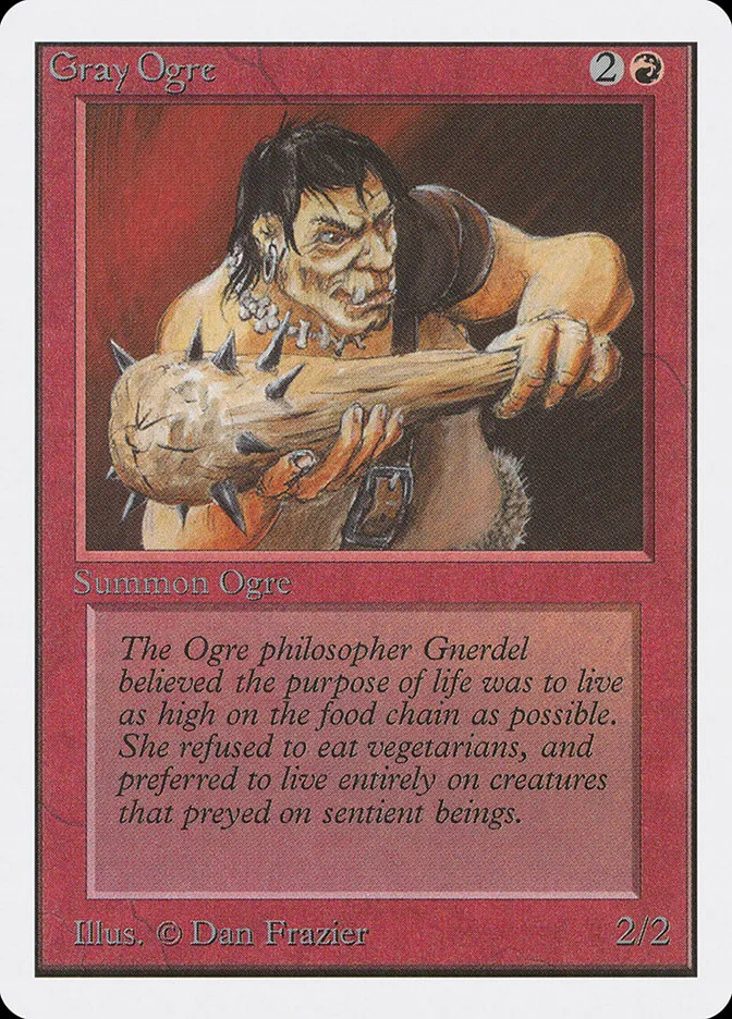1993 Unlimited Edition Gray Ogre #157 common card image