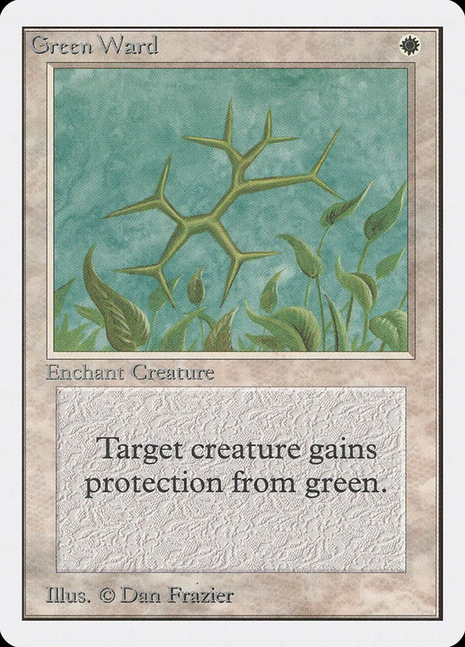 1993 Unlimited Edition Green Ward uncommon #21 uncommon card image