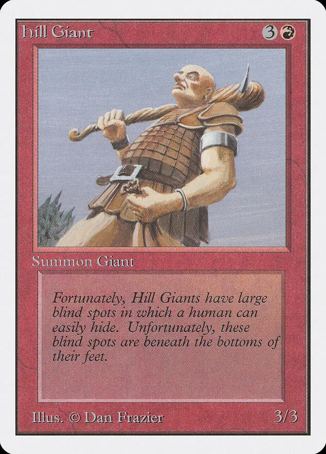 1993 Unlimited Edition Hill Giant common #158 common card image